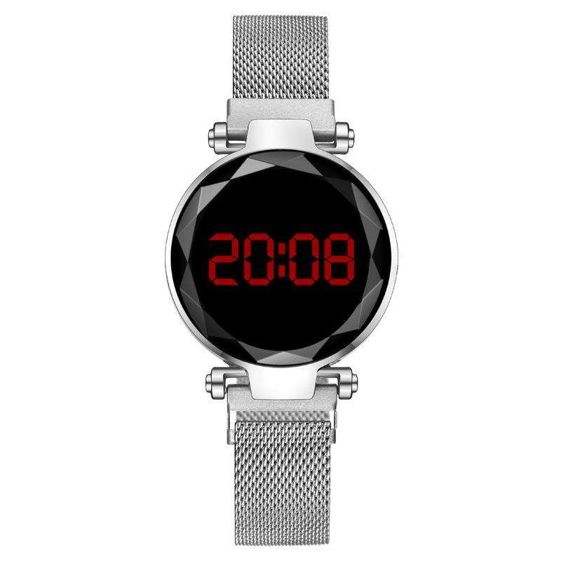 LED Elektronische Uhr Damen Uhr Damen Uhr Magnet Eisen Magnet Faul