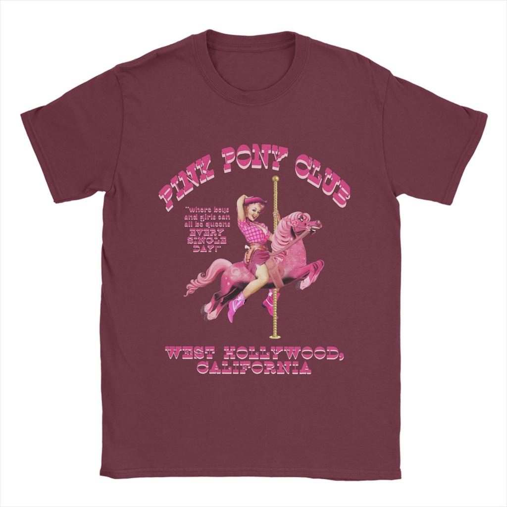 Pink Pony Club Cotton T-Shirt For Men's Summer Chappell Roan Funny T-Shirts O Neck Novelty Tee Shirt Big Size Design Tops