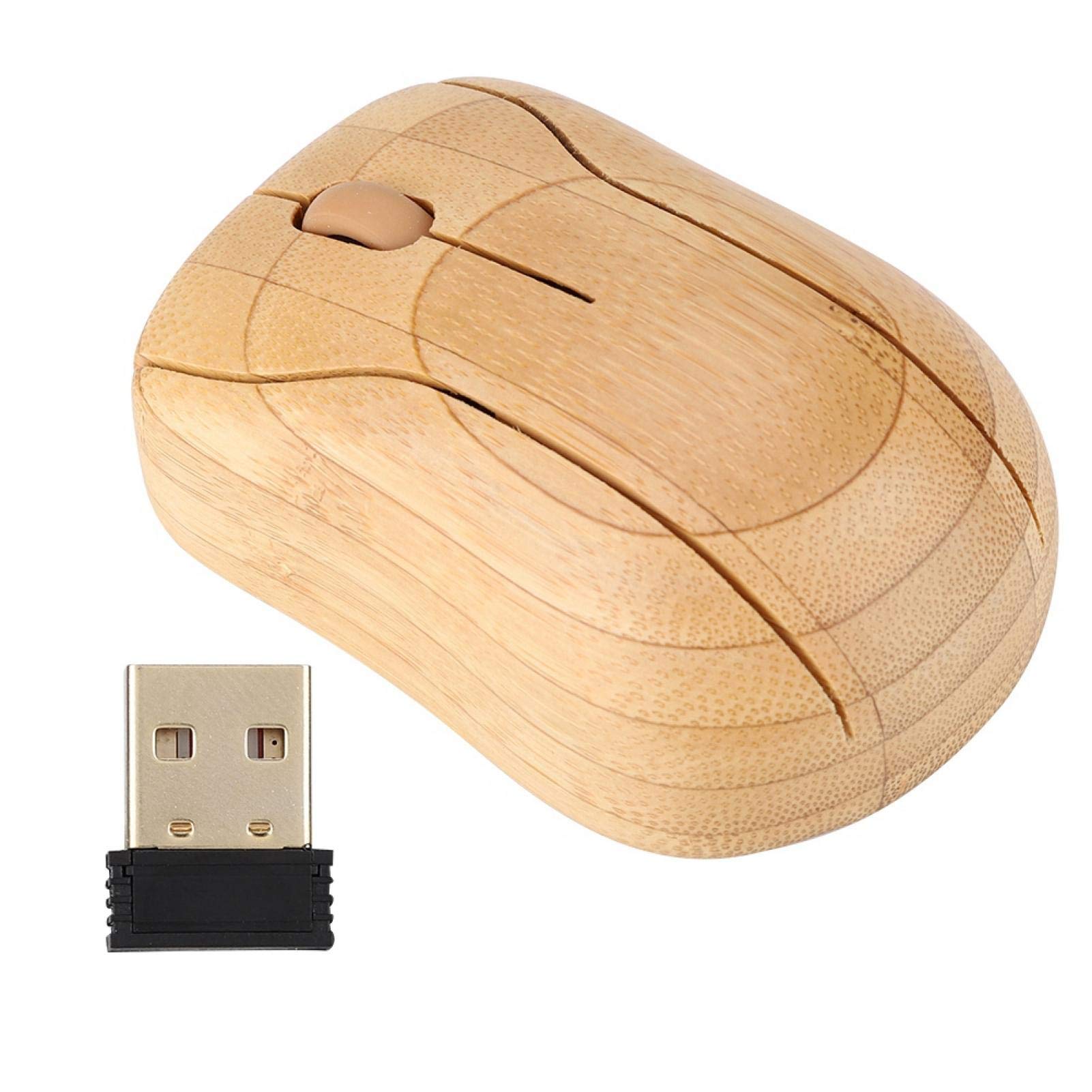 

Bamboo Wireless Mouse PC Laptop Computer Wooden Mouse Soft and Low Noise for and other systems 95/98/2000 / ME/XP/NT