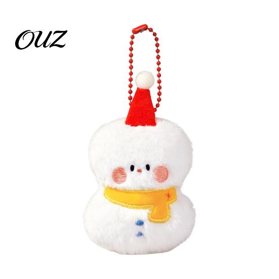 Soft Festive Pendants Christmas Plush Keychain, Cute Stuffed Santa Wreath Gingerbread Ornaments, Holiday Gift Accessories Bag Charm Accessory