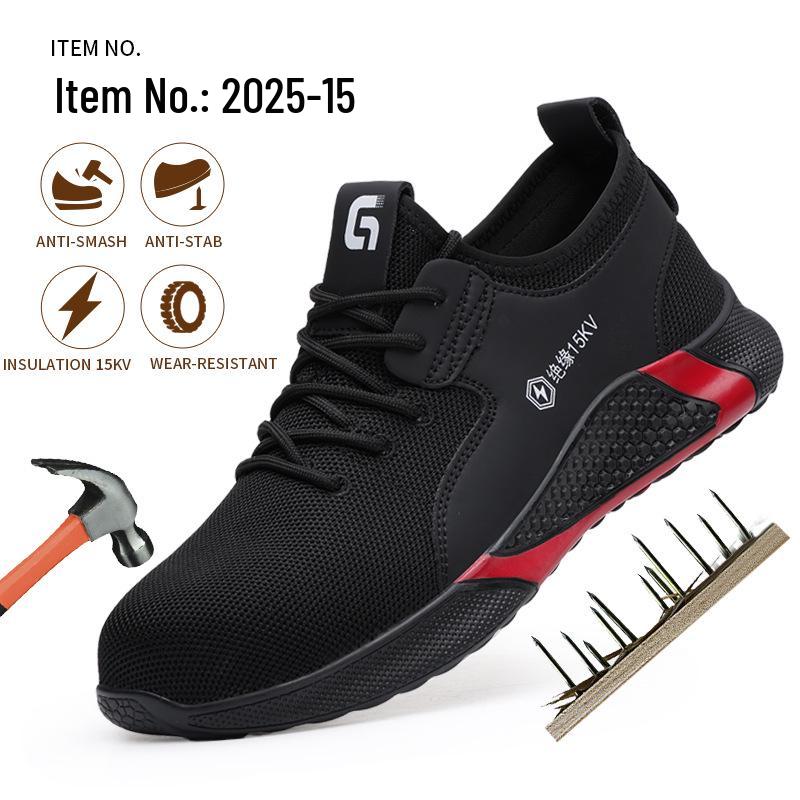 15KV Insulated Summer Men's Steel Toe Safety Shoes - Fashionable, Comfortable & Breathable Electrician Footwear