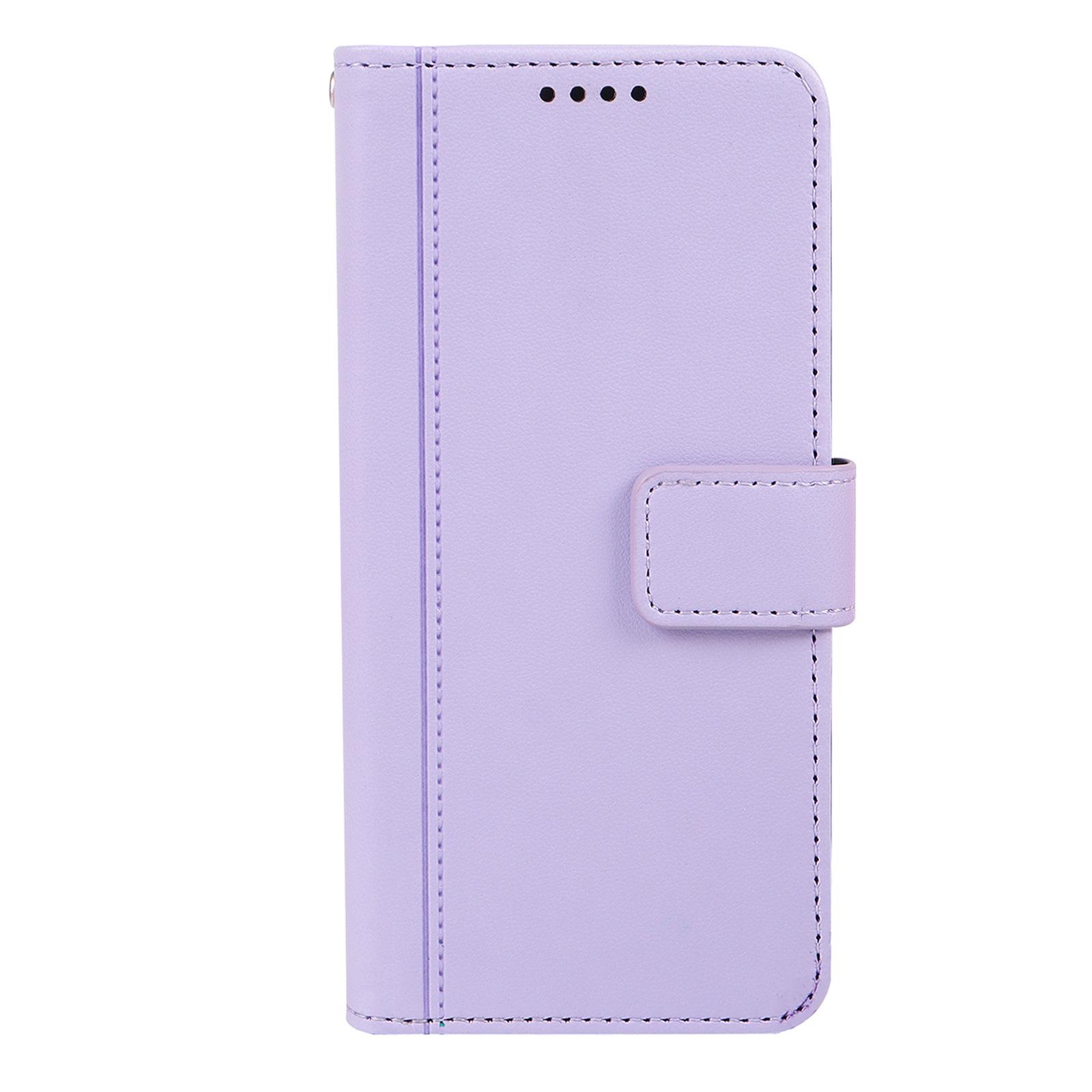 

Чехол для телефона из искусственной кожи с квадратной пряжкой и фоторамкой для Samsung Galaxy S25 S24FE S23 Samsung Galaxy S24+ фиолетовый