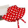 Vintage Red Polka Dot Bucket Hat With Wide Brim Sun Protection For Women Summer Casual