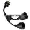 0.34m European Standard 1-to-2 German Plug Extension Power Cord Splitter