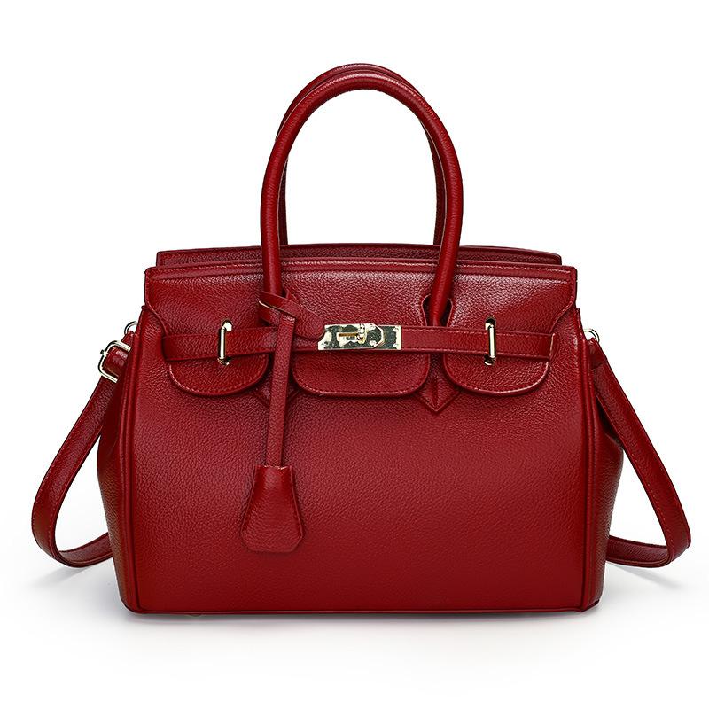 

Женская сумка новая простая однотонная сумка через плечо модная сумочка красный