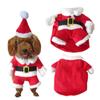 Funny Cosplay Santa Christmas Pet Costume Dog Hoodies Dog Suit with Cap