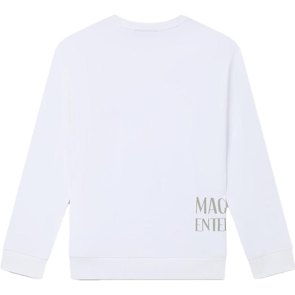 Fila X Magic Stick 2023 Autumn New Pullover Sweatshirt Fashion Casual Top Men Tops Standard-White F11M339205F-WT
