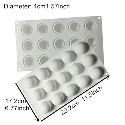 1Pc 8/10 Cavity 3D Sphere Silicone Mold Ball Shape White Pastry Tool DIY Cake Decorating Use Kitchen Bakeware Accessories