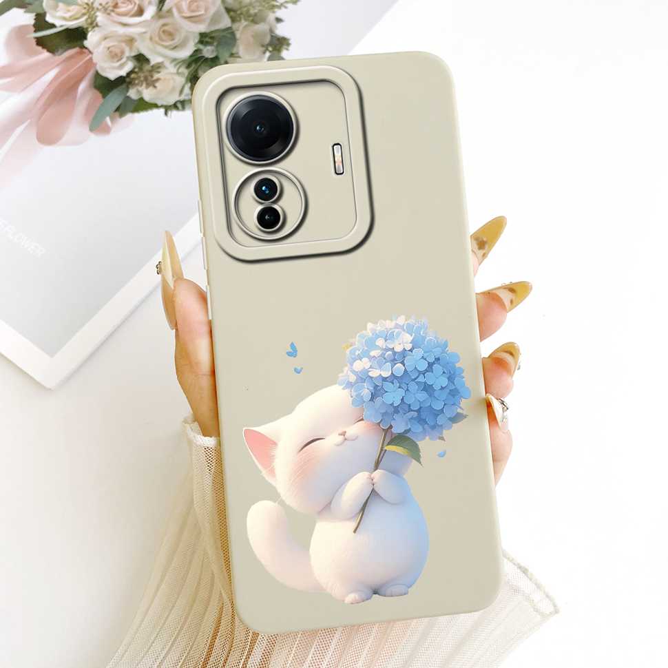 Für vivo S15e 5G V2190A Hülle Bunt Bemalte Blumen Silikonhülle Für Vivo S15e VIVO S15E 5G 6,44" Vollschutz Stoßfänger