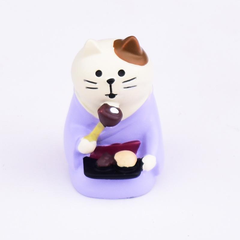 Zakka Travel Cat Cherry Blossom Appreciation Party Mount Fuji Cat Ornament Shooting Props Miniature Resin Small Ornament Gift