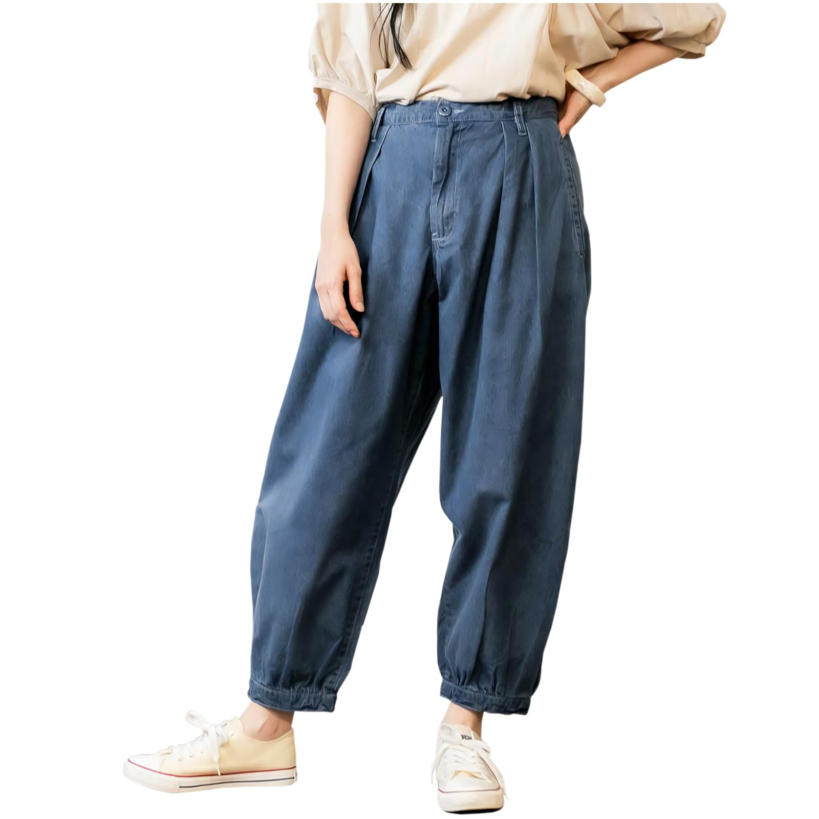 

Crossmarberry Саруэл Деним Плюс Баллон Свободные Эластичные Аладдин Широкие Штаны Женские, Хлопок, Размер, Штаны, Джинсы, Посадка, Талия, Стиль, синий