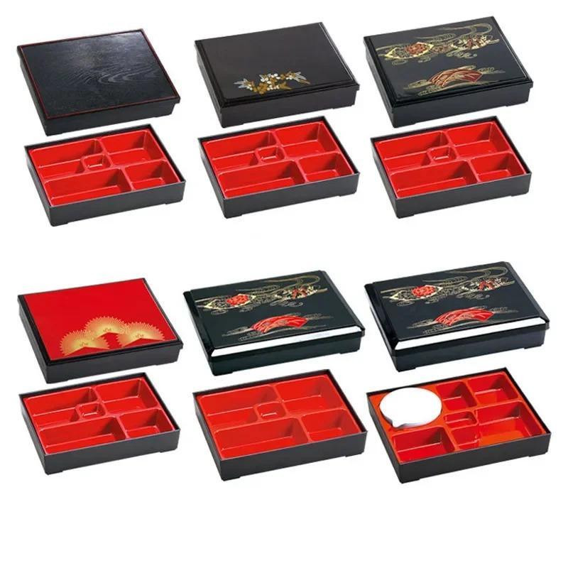 Japanese Food Grade Toddler Lunch Box, Wood Grain Sushi Cooking Lunch Box, Food Storage Container High-end Business Lunch Box