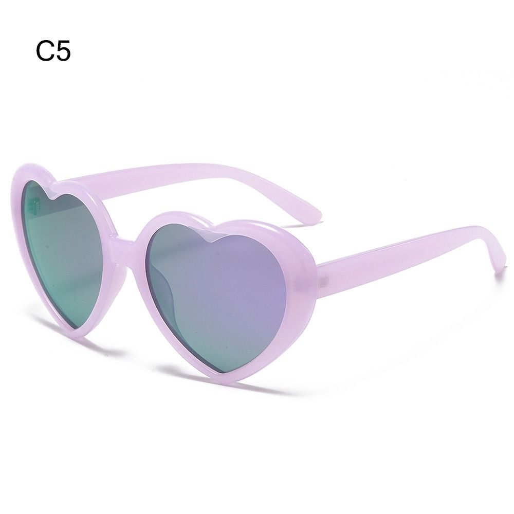 Lunettes de soleil cœur polarisées UV400 Fête Plage Amour Lunettes de soleil en forme de cœur pour femmes