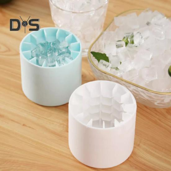 Silikonová forma na kostky ledu, válec na výrobu ledu pro domácí ledničku, snadné uvolnění, rychlá miska na výrobu ledu, potravinářské barové nástroje