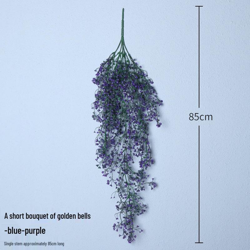 Golden Bell Willow Artificial Trailing Flower Vine for Indoor Wall Decoration