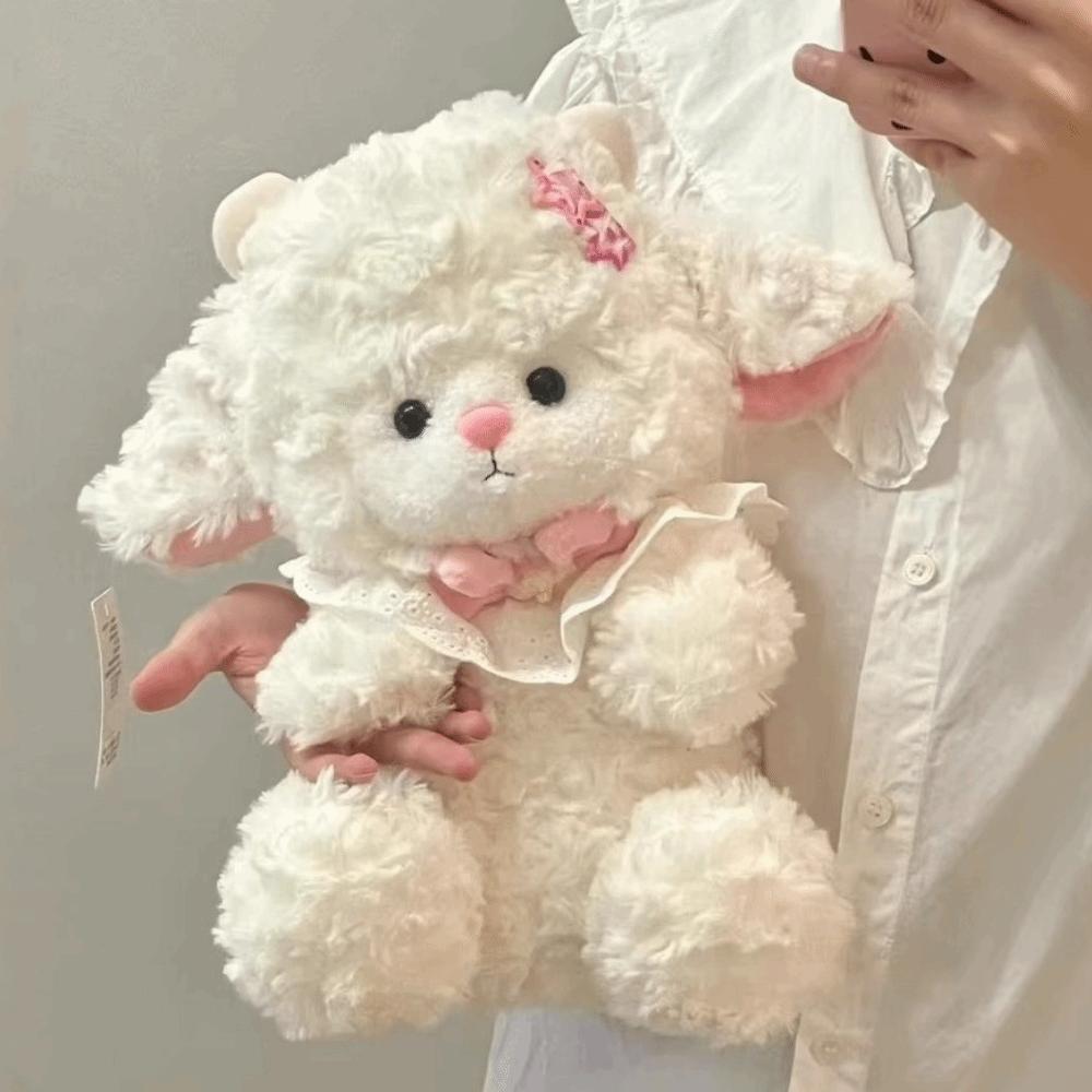 Soft Fluffy Lamb Plush Toy Cute Doll Plush Cuddle Pillow New Stuffed Animal Doll  Bedroom Decor