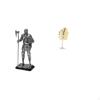 Chivalric Sculpture Elegant Knight And Foliage Fusion Tabletop Ornament for Home Entryway Fireplace