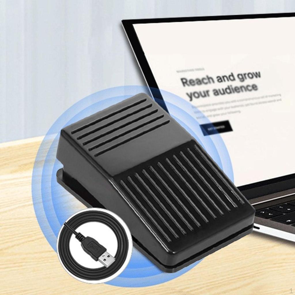 USB Fußschalter Aktionspedal Plug and Play Professionell zum Spielen 10x6.3x4.2cm Computer
