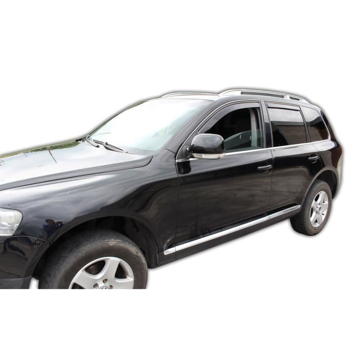 Déflecteurs d'air - J&J AUTOMOTIVE - Volkswagen Touareg 5P - Fumé - Acrylique renforcé - Installation facile