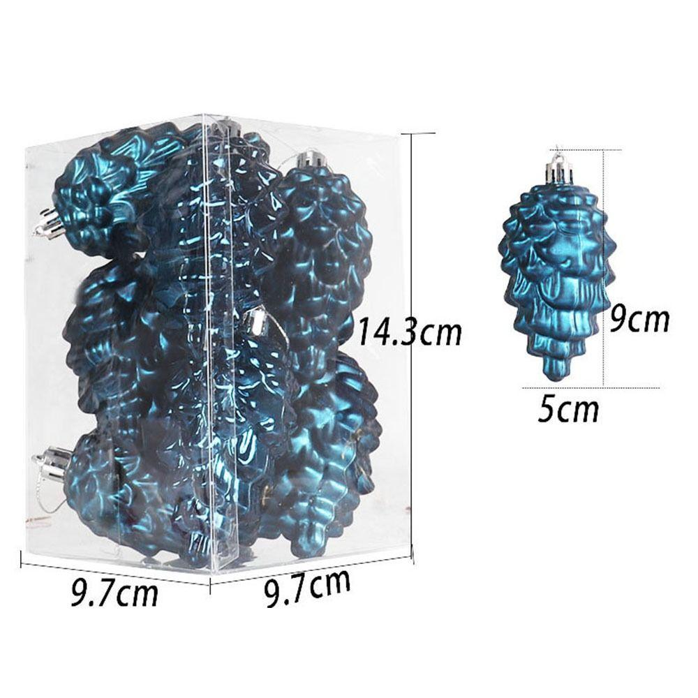 8PCS Bright/Matte Christmas Pinecone Pendant Hanging Christmas Decoration  Christmas