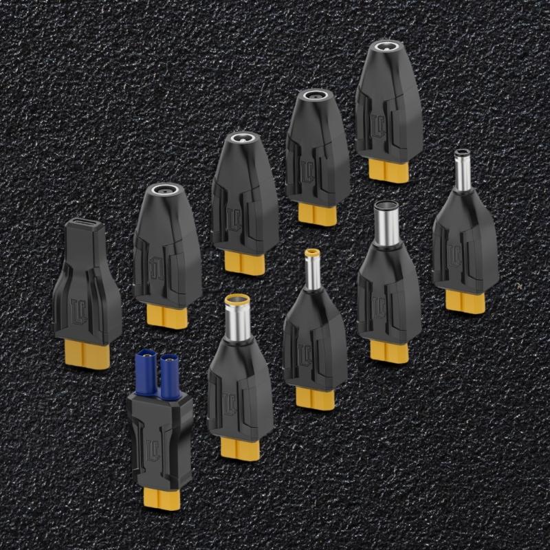 XT60 Female Conversion Head Convert To Type C and Multiple DC5521 5525 7909 Connectors Adapter for UAV Laptops