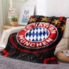 1pz Coperta in Flanella con Stampa FC Bayern Monaco, Alta qualità Confortevole per Tutte le Stagioni, Decorazione per la Casa, Calore e Comfort, Perfetta per Regali di Natale