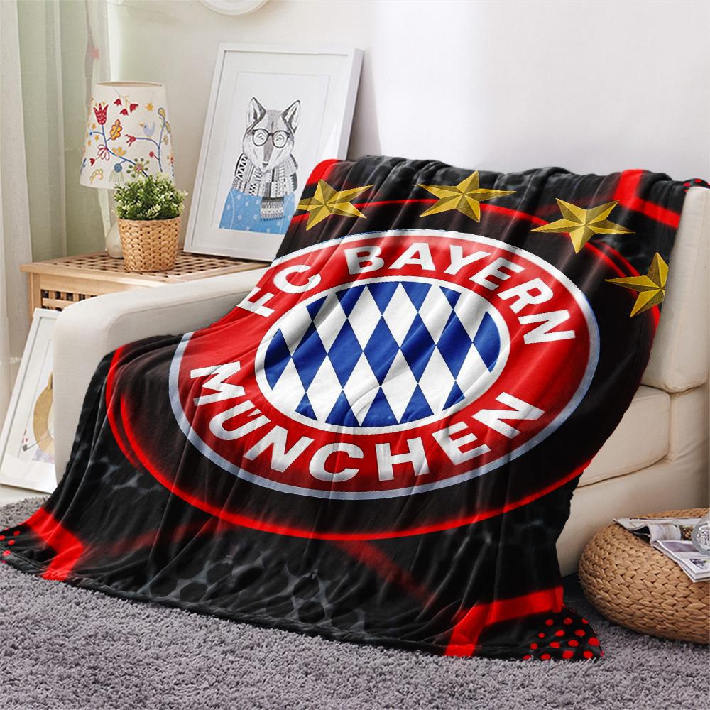 1 Stück FC Bayern München Druck Flanelldecke, Hohe Qualität, Bequem für alle Jahreszeiten, Heimdekoration, Wärme und Komfort, Perfekt für Weihnachtsgeschenke 80cm x 120cm