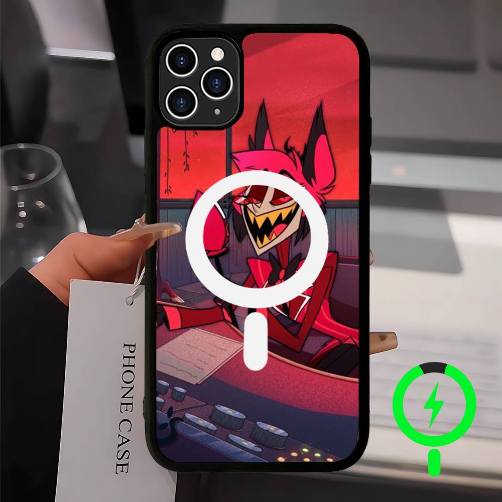 

Anime Hotel Hazbin Alastor Black For Magsafe Magnetic Phone Case For IPhone 16 15 17 Pro Max 11 12 13 14 Plus Cover iPhone 13pro max