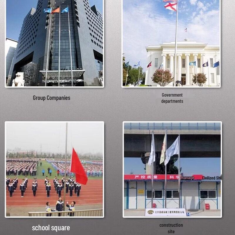 9-Meter Outdoor Stainless Steel Flagpole