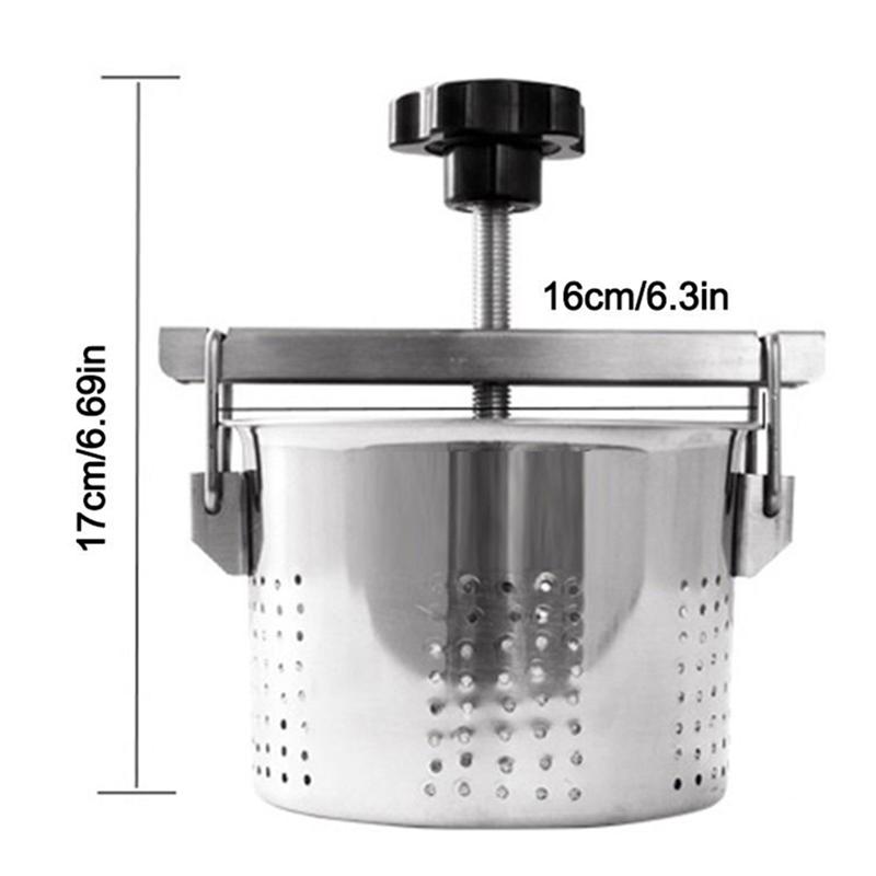 A25F-Stainless Steel Vegetable Stuffing Squeezer 1.5L Manual Dumpling Stuffing Squeezer Vegetable Drainer