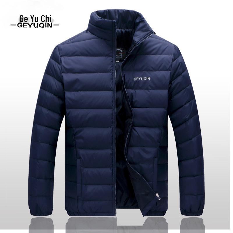 

Men s Lightweight Short Down Jacket for Middle-aged & Elderly - Thick, Warm, Casual Winter Coat XL (125-140 jin)