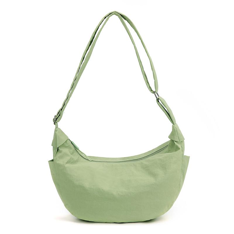 

Ленивый Ветер Мода Полумесяц Сумка-пельмень Японская Простая Повседневная Нейлоновая Сумка на Плечо Сумка-мессенджер для Коммутирующих Девушек