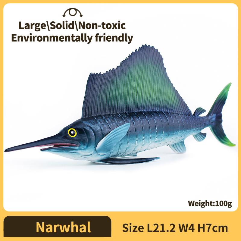 MeeresTierWelt Tierfiguren Segelfisch Modell Kuchenaufsätze Schreibtischdekoration Imitation Schmuck Partygeschenke Spielzeug