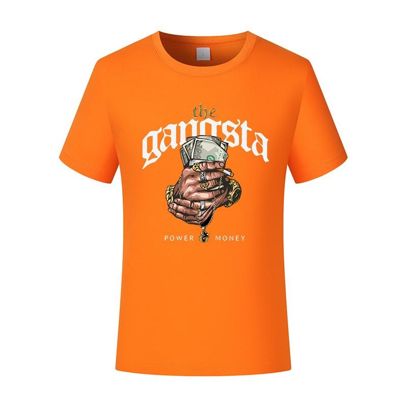 Herren bedrucktes Jugend reines Baumwoll Paar Kurzarm T-Shirt Sommer Bequem und atmungsaktiv Rundhals Kleidung