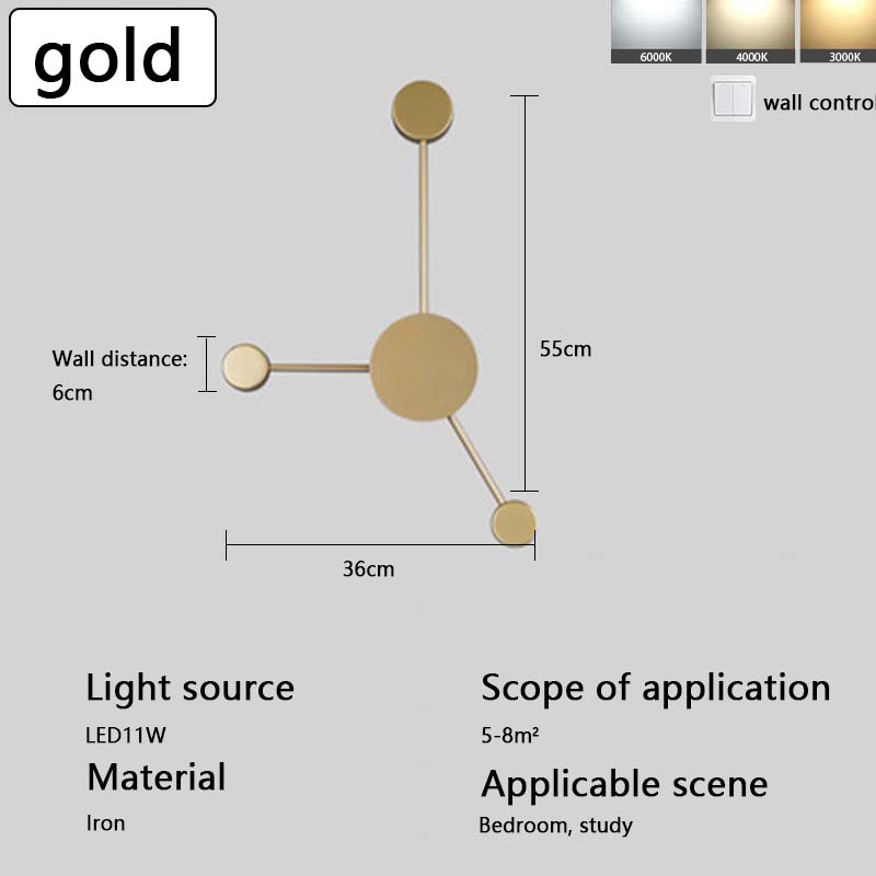 Lampa de noptiera dormitor stil scandinav modern personalitate creativa simpla scara culoar fundal perete lumini decorative