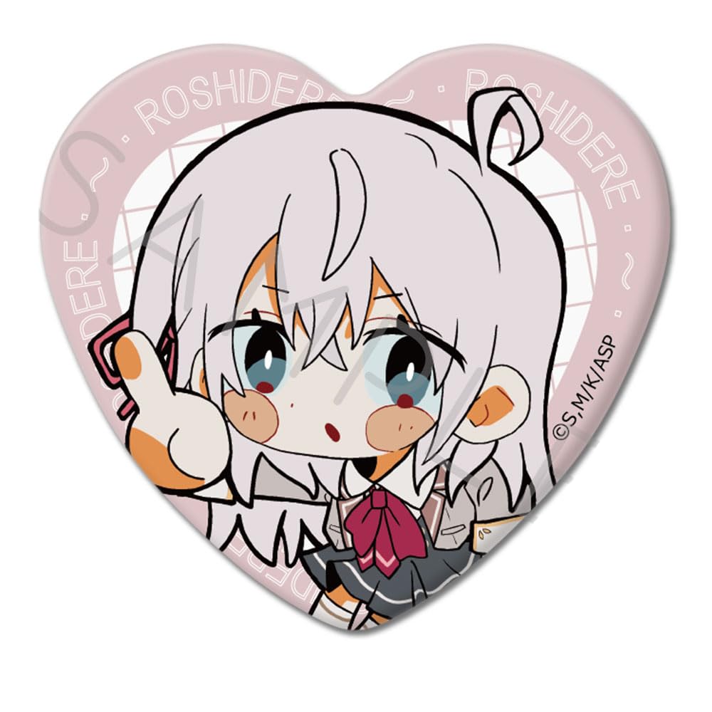 TV Anime Who Sometimes Whispers in Can Badge B "My Neighbor, Arya, Russian" [Arya] Heart-Shaped