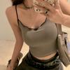 Fixed Cup Ruffled Bandeau Underwear For Women Niche Slimming Slim Fit Base Layer Beautiful Back Camisole Cotton Vest Thin