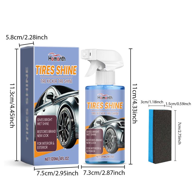 Automotive Tire Cleaner Heavy Duty Removes Dirt Enhances Deep Black Color Protects Wheel Surfaces for Cars Trucks