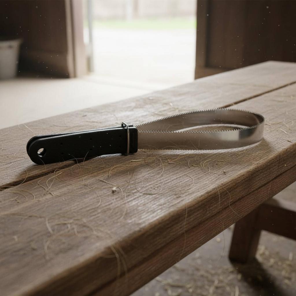 Horse Sweat Scraper Lightweight Serrated Horse Scraper Shedding Blade Rust-Resistant Equine Grooming Easy To Clean For Stable