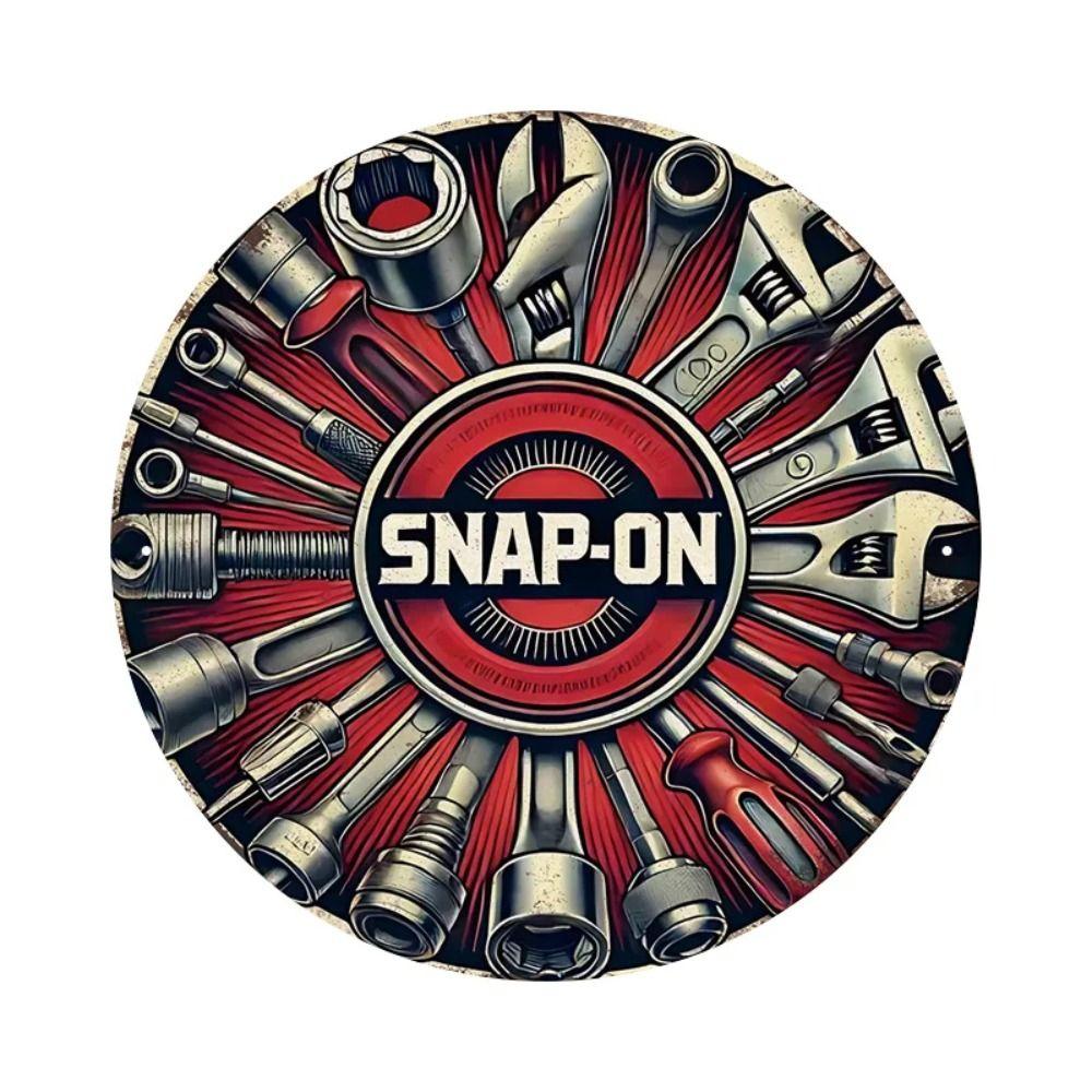 "King of the Road" Motorcycle Retro Round Metal Garage Sign 20x20cm