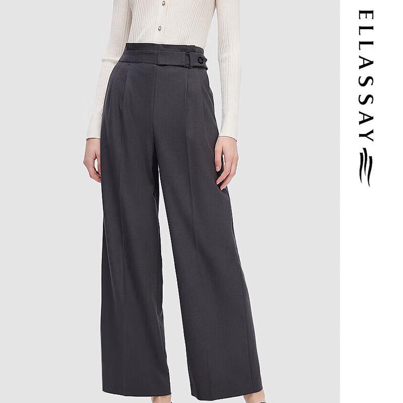 ELLASSAY Women's Winter High-Waist Straight-Leg Casual Trousers