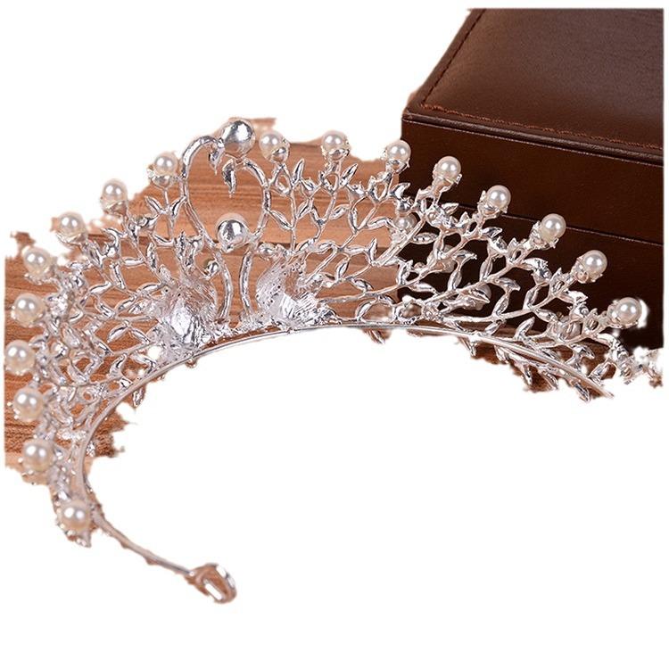 Koreanische Version der Perlenkrone Koreanischer Stil Waldstil Superfee Neue Braut Krone Hochzeit Hochzeitskleid Dinner-Stil