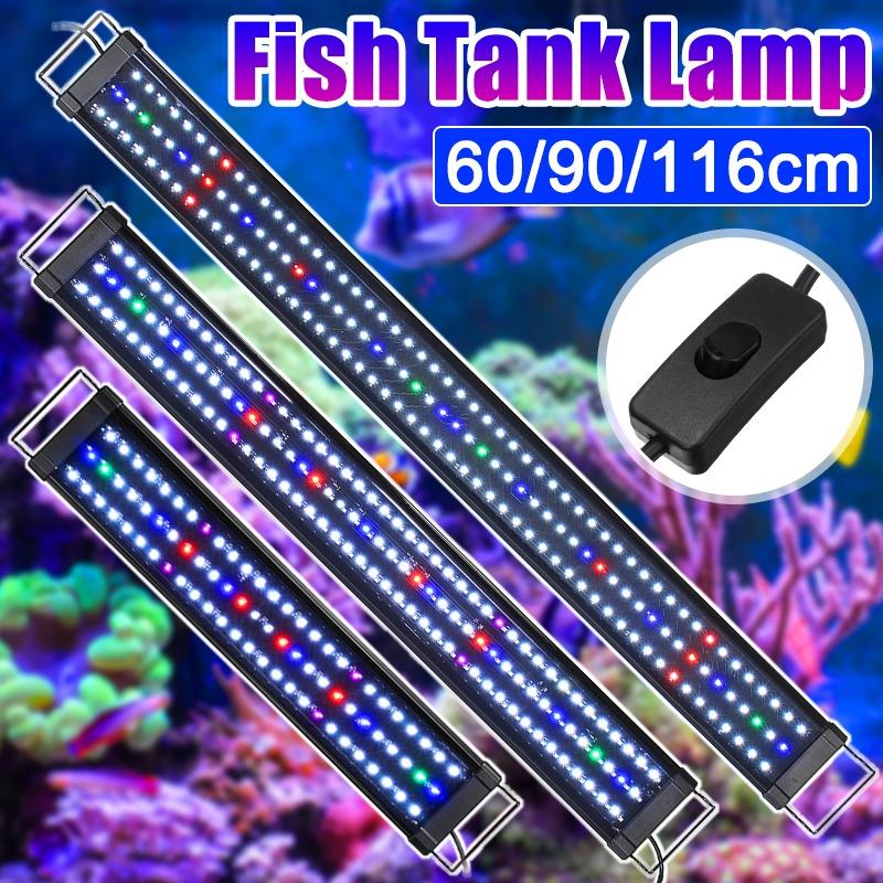 60/90/116CM Waterproof Bright Clip Lamp for Fish Tank Aquarium LED Light Super Slim Fish Tank Aquatic Plant Grow Lighting 60CM