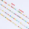 2Meters 1Meter Stainless Steel 2.5mm Crystal Beads Chain Natural Stone Beaded Chains for Necklace Bracelet Jewelry Making DIY
