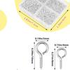 400Pcs/Set 5x10mm Golden Silvery Sheep's Eye Nail Set Alloy Screw Eye Pins for DIY Jewelry Making Bracelet Necklaces Accessories Kit