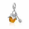925 Sterling Silver Fashion 3D Honey Pot Charm Pendants Charms Cute Luxury Style Designer Enamel for Bracelet Necklace Custom