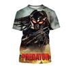 3D Printed Predator Graphic Men's T-shirt Fashionable Hip-hop Street Clothing Summer Outdoor Breathable Short Sleeve O-neck Top