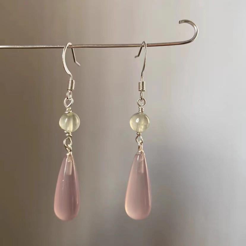 [Moonrise Canghai] The same anti-jade moon fringed earrings, Guochao temperament earrings