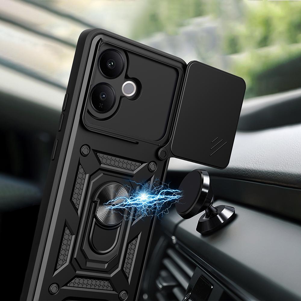 Armor Funda for VIVO V60 Lite Case Cover Slide Camera Protection Ring Holder Stand Shockproof Back Capa Funda