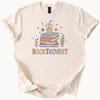 Booktrovert Graphic Tee Cute Book Lover Shirt Reading Stack Bubble Tea Plant Design Aesthetic Reader Gift Bookworm T Shirt